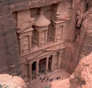 La Tesorera (al-Khazneh) de Petra, vista desde arriba